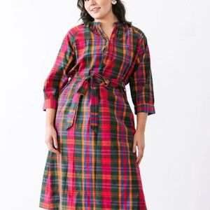 Sunshine Tienda Plaid Midi Dress
